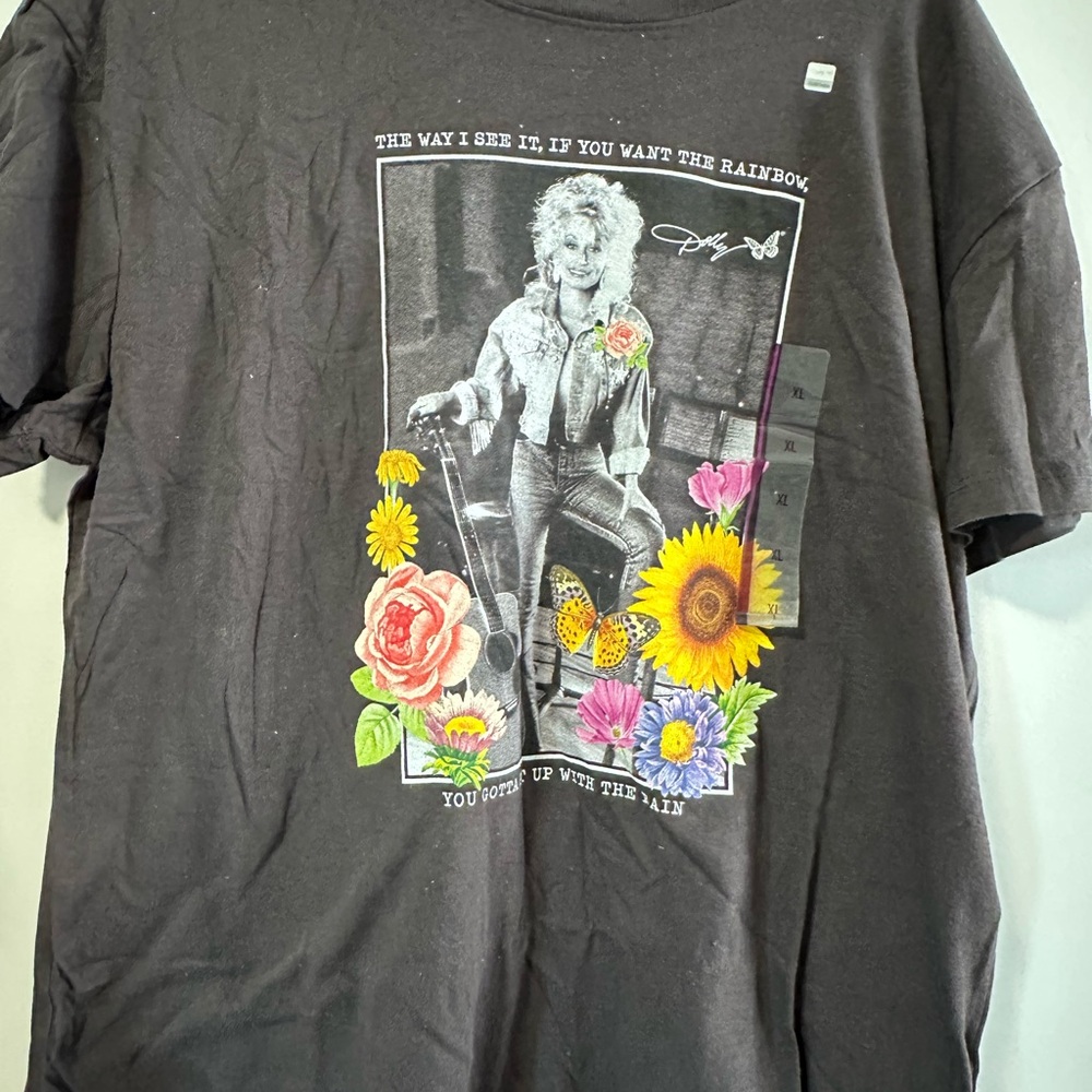 Floral Graphic Black T-Shirt